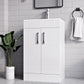 New York White 500mm Vanity Unit with Basin and Free Waste