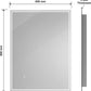 Delta 60x80cm LED bathroom mirror with 5mm glass thickness and a touch control panel.