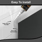 Easy to install black stainless steel splashback 60x60cm with glue application.