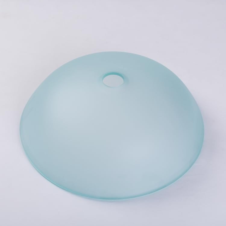 Frosted glass basin with smooth round design for bathroom countertops.