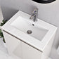 Top view of a white ceramic basin mounted on the Denver White 500mm Vanity Unit.