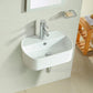 Wall-mounted basin with waste and bottle trap, designed for efficient drainage and contemporary aesthetics.