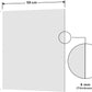 Diagram showing the dimensions of the white glass splashback 50x60cm with 6mm thickness.