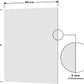 Diagram showing the dimensions of the white glass splashback 60x60cm with 6mm thickness.