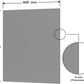 Diagram showing the dimensions of the white glass splashback 60x80cm with 6mm thickness.