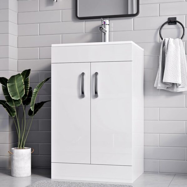 New York White 500mm Vanity Unit with Basin