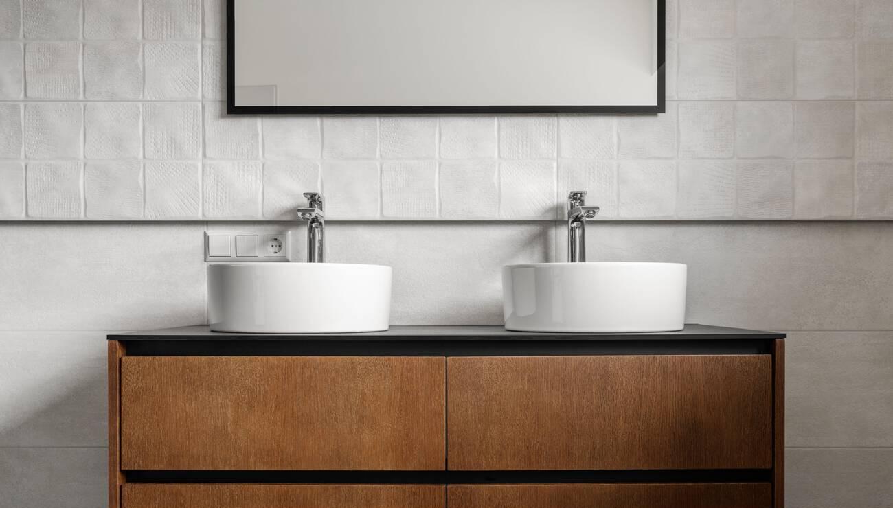 double sink vanity unit